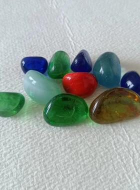 园林铺路景彩色造玻璃953石花石水族装饰花卉铺面园艺雕刻磨箱雨