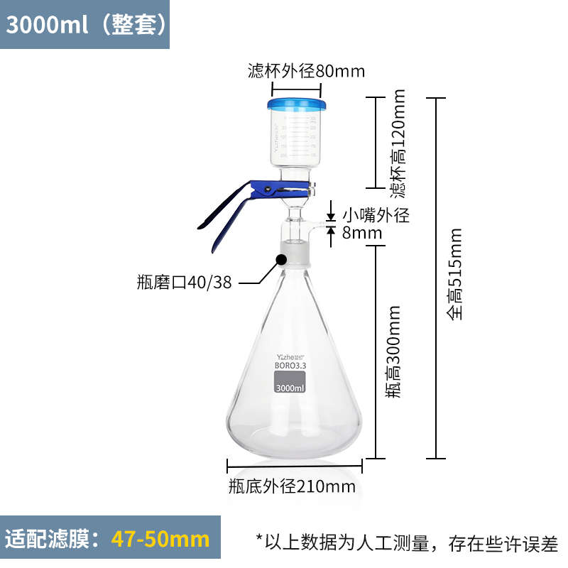 500/过滤器溶剂罝1000砂装芯30005000ml2000/过滤滤//装抽/250