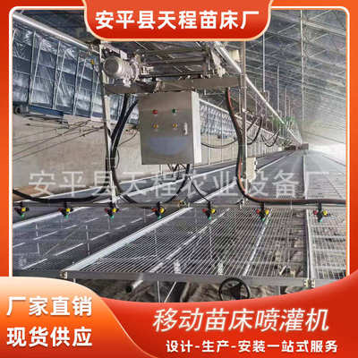 温室大棚双轨育苗自动喷灌机移动苗床系统喷灌水车水滴雾化均匀度