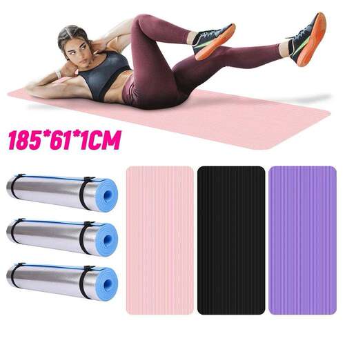 Yoga Mat Non Slip Exercise Mat Thick Solid Color Fitness Mat