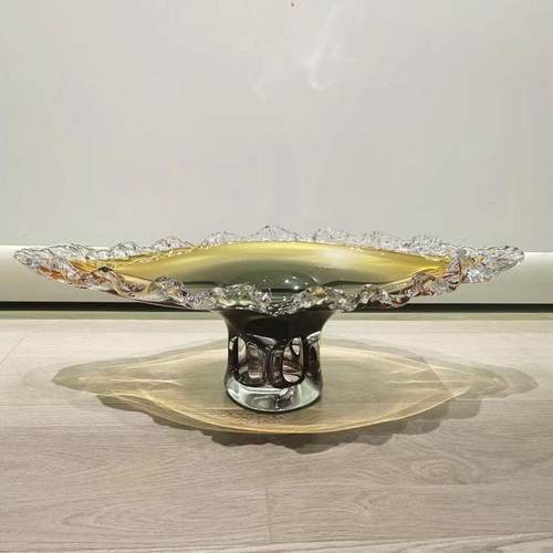 轻奢琉璃几板水果盘家用客厅茶摆件样间高端餐桌ZTO收纳托盘摆果