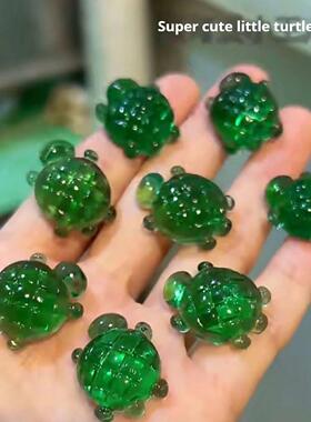 8pcs Wind oil essence mini turtle decompression kneading
