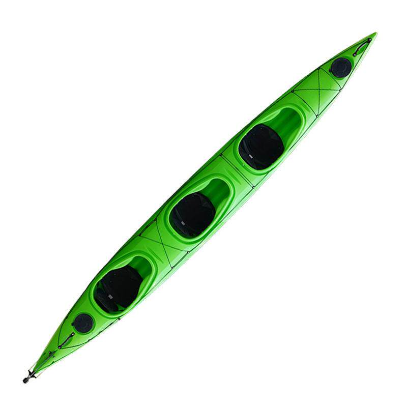 三人海洋舟座舱式皮划艇滚塑塑料船拓展训练用艇休闲娱乐比赛小船