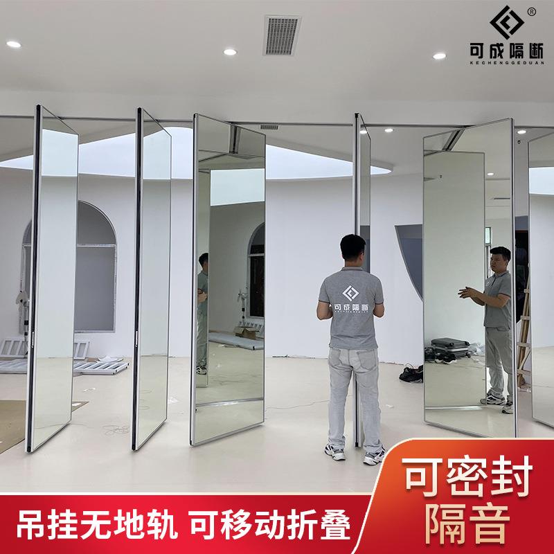 铝合金玻璃高隔断墙办公室玻璃折玻璃隔断墙