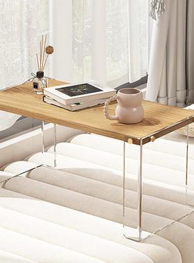 窗小茶桌几炕几阳台飘脑榻榻米小子亚60086克力透明床上电桌实木