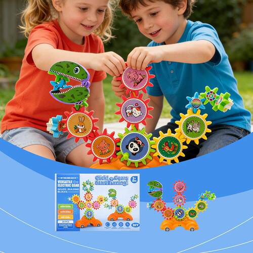 DOWMOO Transformable Gear Assembly Electric Building Blocks