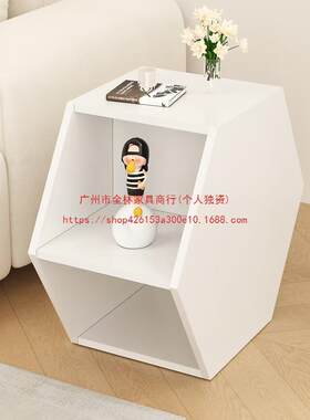 几简约六角沙发茶几边几角多功HXV能六边形组合茶几创带储物床意