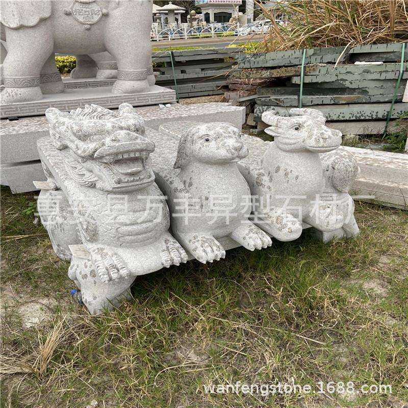 石头十二生肖椅户外公园动物椅子靠背椅子石雕座椅鸭鹅椅长凳长椅