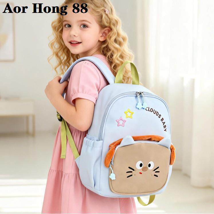可爱猫咪双肩包女幼儿园学生书包儿童卡通高颜值轻便旅游小揹包