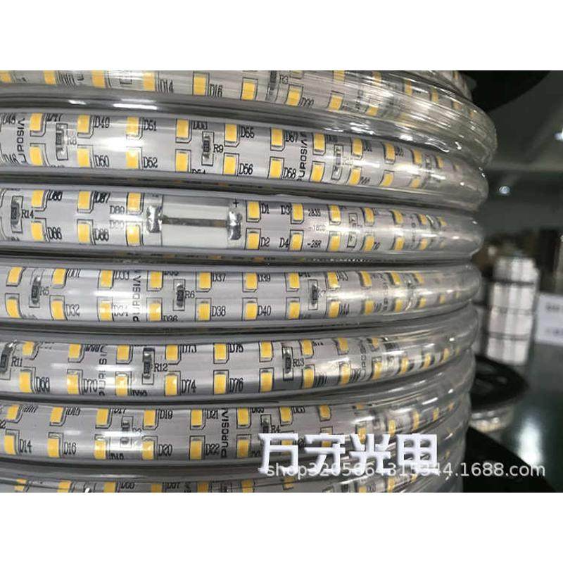 LED高压灯带2835三排180灯 户外防水高亮照明弧形软灯条220V 3D透,家装灯饰光源,室内LED灯带,淘宝优惠券,粉丝福利购,淘宝优惠卷