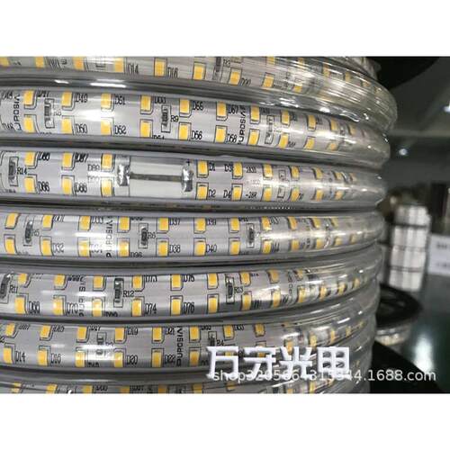 LED高压灯带2835三排180灯 户外防水高亮照明弧形软灯条220V 3D透