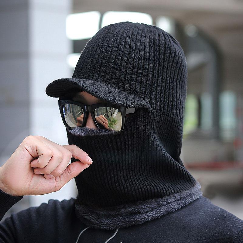 护耳帽子绒毛围脖一体加厚帽子