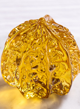 水晶核桃核桃摆件玻璃装饰摆件