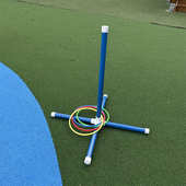 感统训练器材跳高架轮滑过杆障碍物杆高低调节杆套圈跨栏户外活动