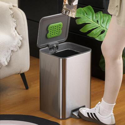 客厅垃圾桶厨房带盖脚踩卫生间脚踏家用轻奢高档7708k