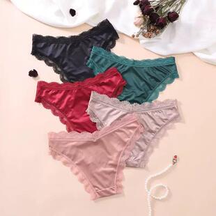 Women Ladies Female Sexy Lace Solid Pcs Panties Perspective