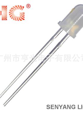 圆头5MM雾状白发红光LED灯珠 高亮度 金线 乳白胶体红色发光管