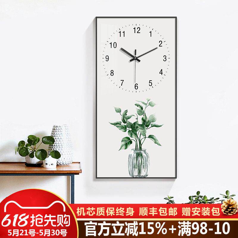 现代简约钟表挂钟客厅家用时尚饭厅玄关装饰画时钟民宿公寓挂画表