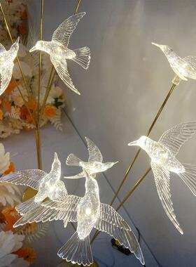 婚庆婚礼道具ZXH铁艺飞光鸟布路引婚礼堂现场置求婚发地插灯发光