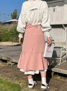 咖啡馆出口韩coupang作鱼尾外贸工作室花艺防水系围裙面料防污手