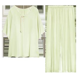 微醺小姐新中式睡衣女夏款2025新款短袖夏季古风国风冰丝家居服