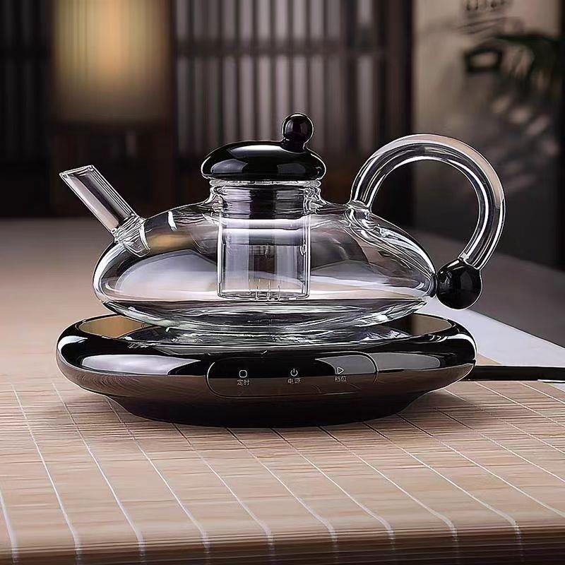 超薄电陶炉小型迷你煮茶炉家用烧水炖奶银灰色智能保温煮茶电陶炉