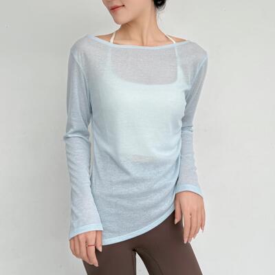 Yoga Hoodie Long Sleeve Yoga T-shirt One Shoulder Top