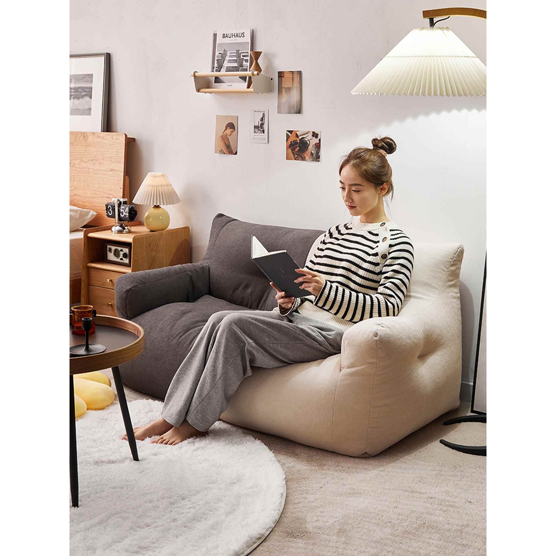 懒人沙发客厅2025新款小户型双人布艺卧室出租房榻榻米休闲小沙发