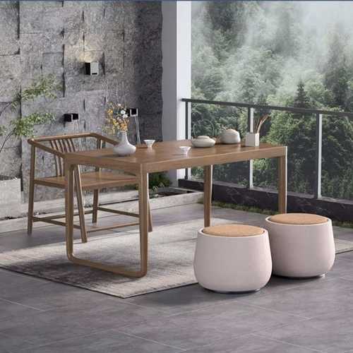 阳台简约茶桌椅组合小户型茶台家用茶台实木简易小茶桌极简泡茶桌