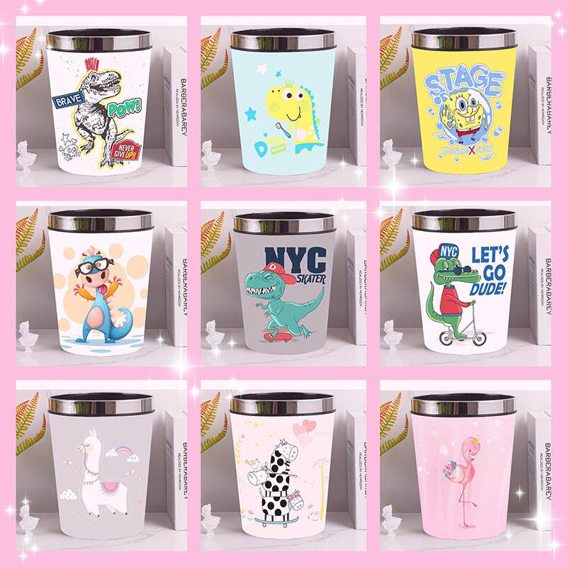 创意儿童房垃圾桶可爱卡通卧室内幼儿园家用大号客厅少女ins压圈