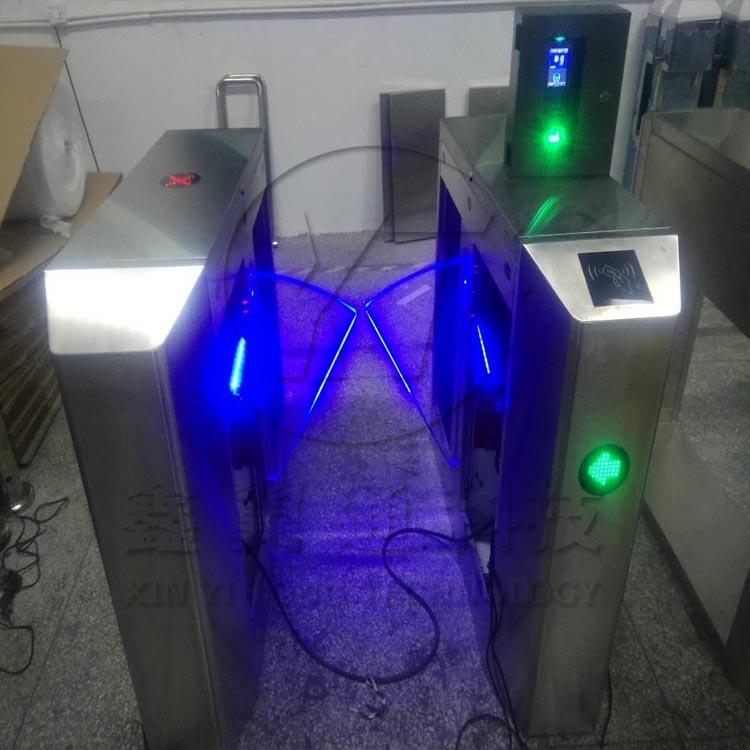 刷卡指纹识别翼闸静电测试门禁摆闸工厂大门出入口防撞速通门