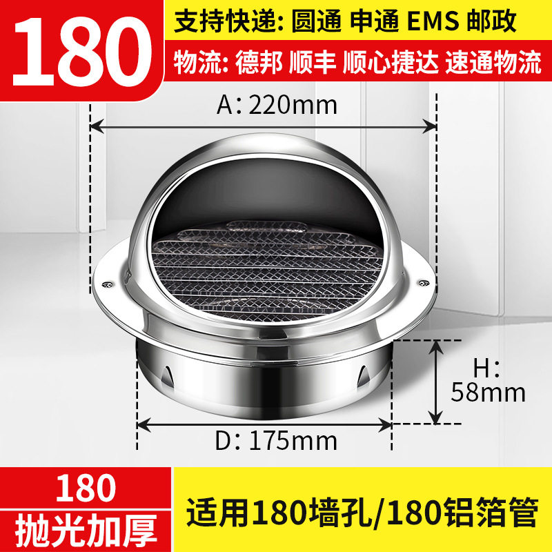 304不锈钢风帽油烟机排烟管排风外墙通风出风口防雨防鸟鼠防风罩,清洗/食品/商业设备,风口/风叶/风机配件,淘宝优惠券,粉丝福利购,淘宝优惠卷