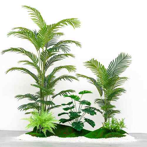 仿窗真植物合仿真绿植套商装场橱落地大型假树盆组景装饰摆件仿真