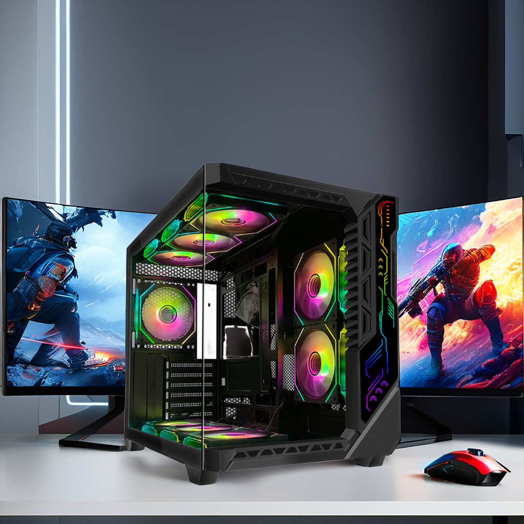 海景房ATX 游戏机箱3.0USB  TypeC选配 电脑机箱台式机箱办公机箱