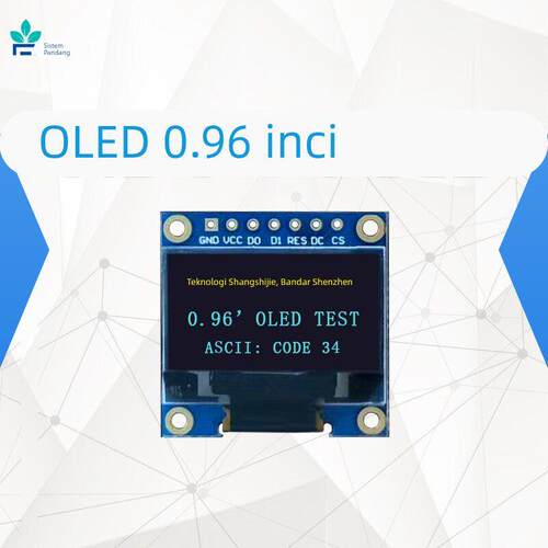 0.96寸OLED显示模块标准7孔SPI/I IC接口12864黄蓝双色