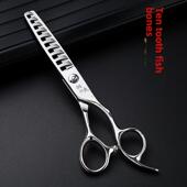 鱼骨发型师特别真 牙齿剪刀 采购产品钢铁理发师剪刀 美发剪刀