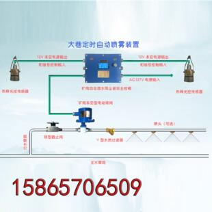 现货ZPR127矿用热释红外自动洒水降尘装置人体光控大巷喷雾
