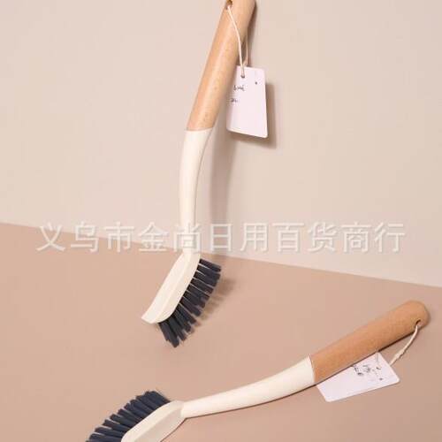 Multifunctional Shoe Brush with Wooden Handle for Home Use,