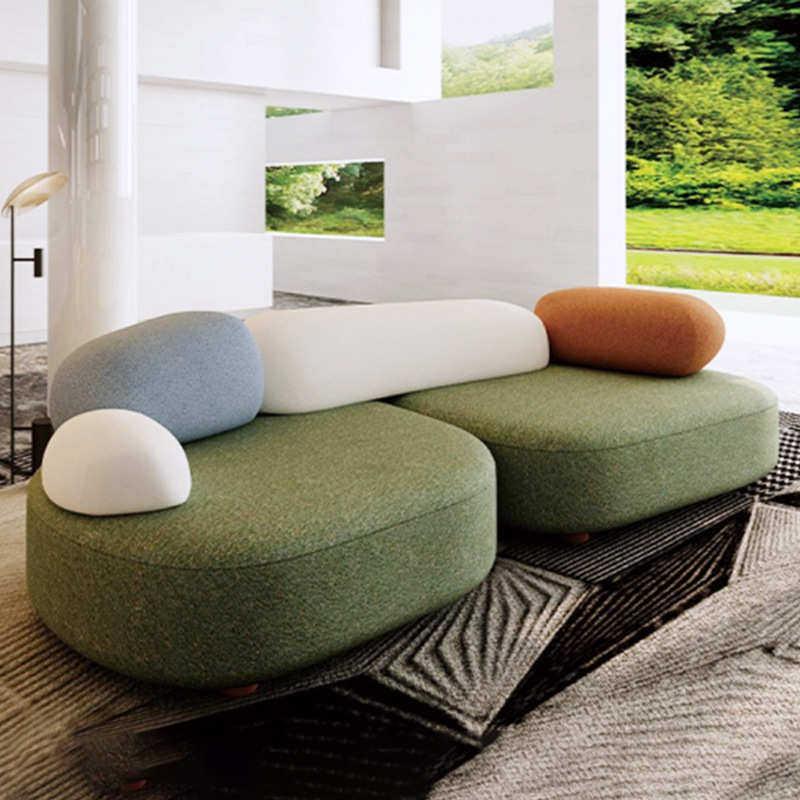 大师创意沙发组合模块简约鹅卵石现代小户型异形个性布艺沙发设计,住宅家具,功能沙发,淘宝优惠券,粉丝福利购,淘宝优惠卷