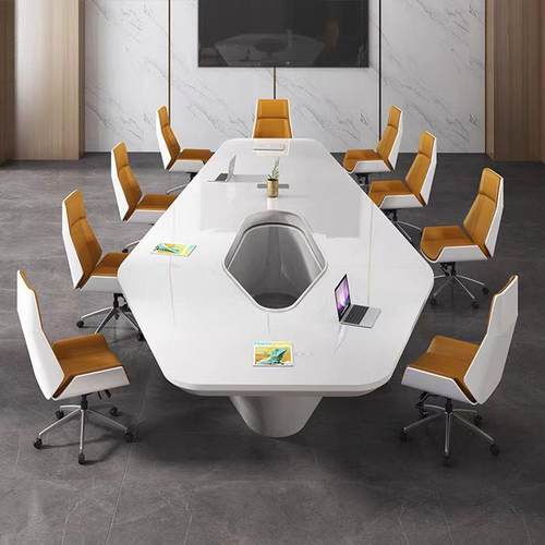 异形会议桌创意烤漆长桌简约现代长条桌会议室时尚大中型洽谈桌椅