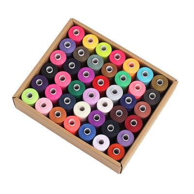 家用DY彩套线缝纫机线42色线轴XX-FRX-4手缝线码装1000涤纶402缝I