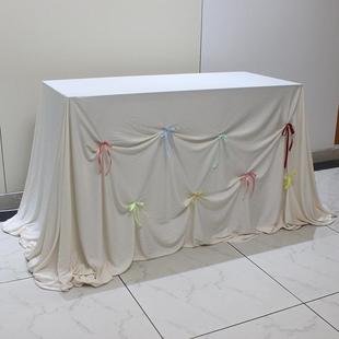 韩式 饰 ins桌布婚庆婚礼儿童周岁宴生日派对甜品台桌布Party婚桌装