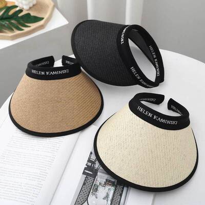 Women's Summer Sun Hat with Hollow Top and Black Glue New St