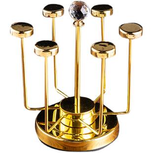 现代简约摆件不锈钢红酒杯挂架客厅架玻璃杯倒扣架可旋转水杯架子