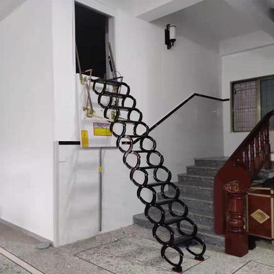 上翻式伸缩梯侧装款楼梯侧面洞口伸缩梯阁楼伸缩梯侧壁式楼梯