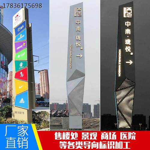 大型精神堡垒定制户外立式停车场景区售楼索引指引指示导视导向牌