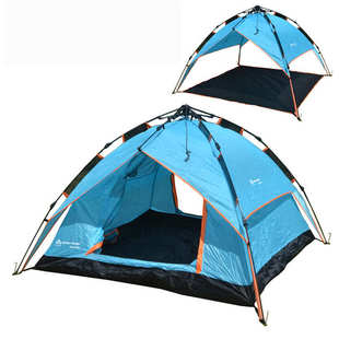 户外防暴雨全自动速开两用自动帐篷送PE地席Outdoor Camping Tent