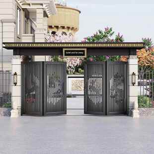 铝合金别墅门庭院门双门户外不锈钢现代农村铁院门定制