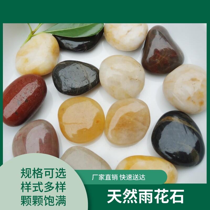 广东天然雨花石多肉铺面石子园艺花盆栽装饰水培铺底鱼缸造景五彩
