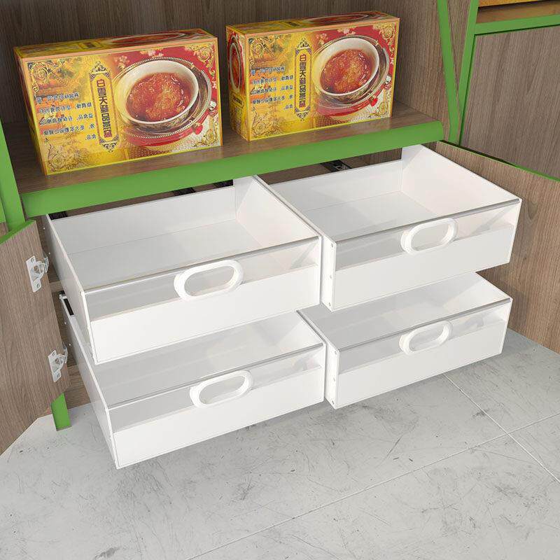 加高收纳托盘柜内改造自制抽屉带轨道滑轨工具抽拉篮储物盒环保PP